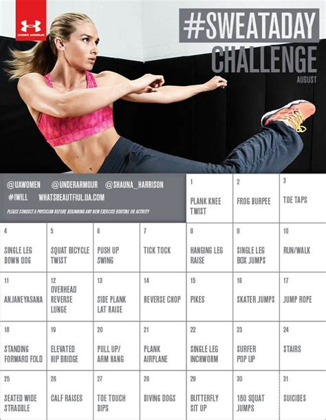 Sweataday Challenge Weekly Workout Get Fit I Work Out