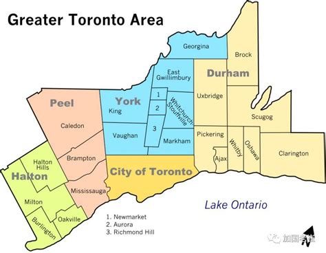 Mapa Toronto Area Toronto Area Mapa Kanada