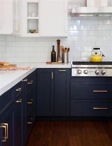 These cabinets are philipsburg blue by benjamin moore, a classic slate blue color, design by buckenmeyer architecture, full kitchen tour here. Country Home Kitchen Decor | Kitchen design, Kitchen ...