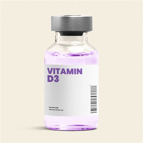 Vitamin D3 Injection Vial Label Premium Psd Mockup Rawpixel