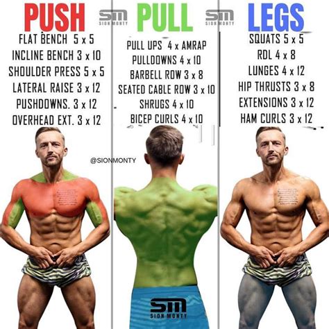 Push Pull Chest Back Fitness Trainer Workout Routine For Men Push