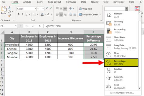 Percentage Difference In Excel Examples How To Calculate