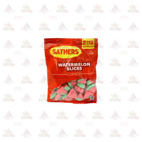 Sathers Watermelon Slices35oz 4 Aces Import