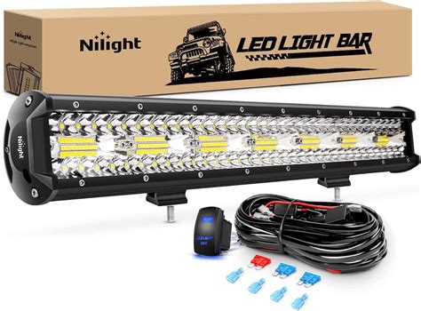 Buy Nilight 20 Inch 420w Led Light Bar Triple Row Flood Spot Combo