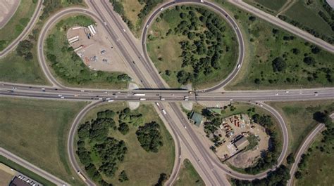 Premium Photo Aerial View Roundabout Interchange Of A City