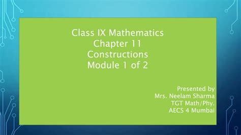 Class Ix Maths Construction Module 1 Pptx