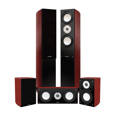 XLHTB 5 Speaker Surround Sound Home Theater System (Mahogany) | Fluance