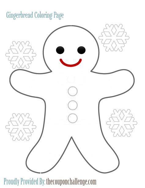 gingerbread man coloring page