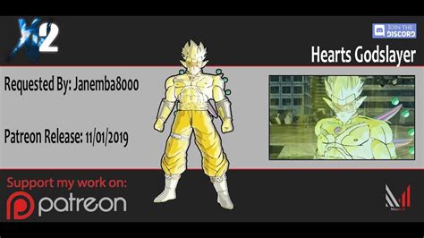 Dragon Ball Xenoverse 2 Hearts Godslayer Showcase Mod Youtube