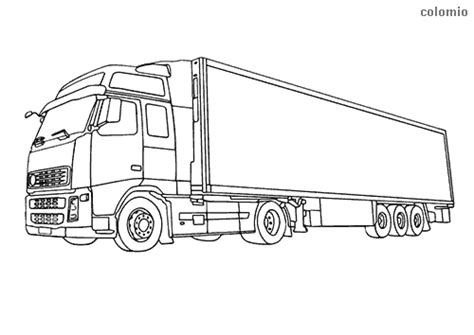 Truck And Trailer Coloring Pages Printable