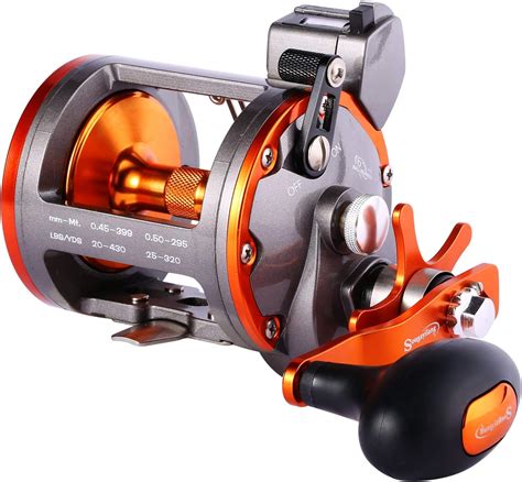 Sougayilang Line Counter Trolling Reel Conventional Level Wind Fishing