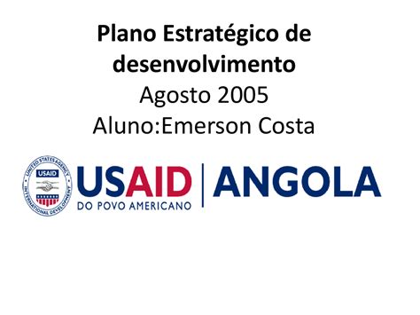 Plano Estratégico E Desenvolvimento De Angola Angola Tornou Se Independente Em Docsity