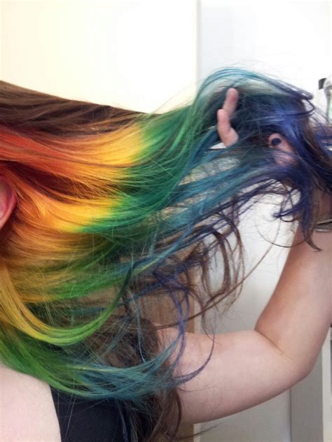 Rainbow Underneath I Really Want This But In Tips Beautiful Hair