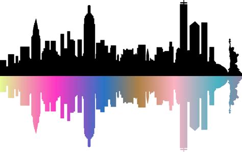 Free New York Skyline Black And White Silhouette Download Free New