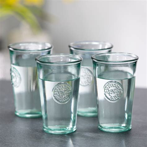 Authentic Recycled Glass Tumblers 300ml Set Of 4 Purity