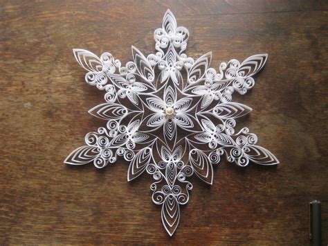 One Set Of Large Quilled Snowflakes Quilling Christmas Quilling