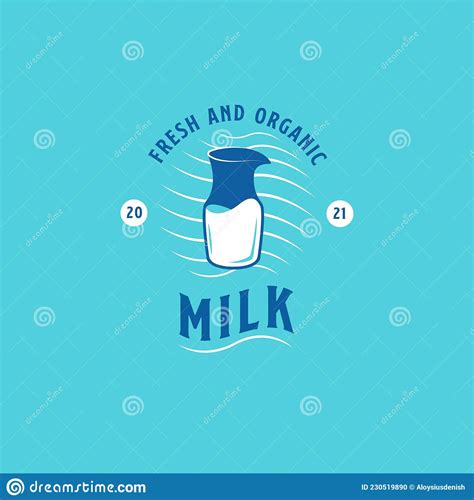 Milk And Dairy Farm Product Logo With Milk Glass And Cow Silhouette