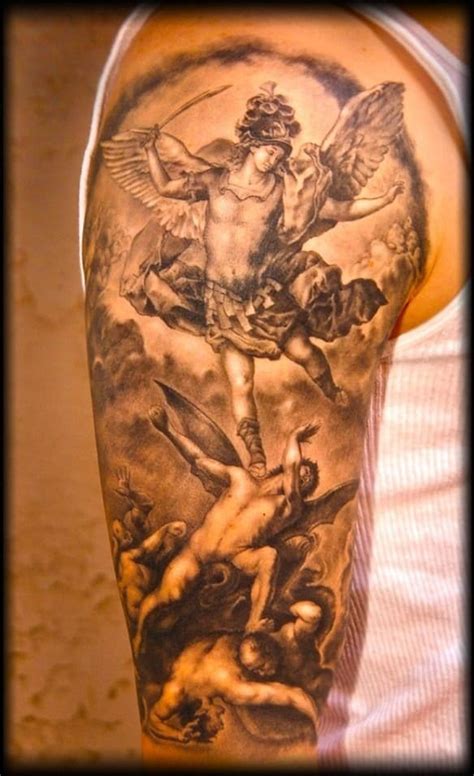 One of the more popular tattoo design is the angel tattoo. 8 Powerful & Protective Archangel Michael Tattoos | Tattoodo