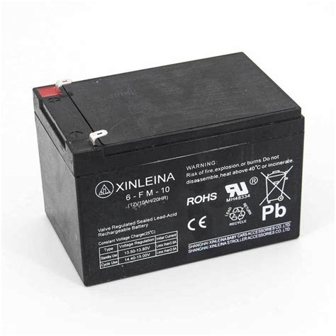 Xinleina 6FM10 12V 10AH Rechargeable Valve Regulated Lead Acid Battery - Pentaras Motors