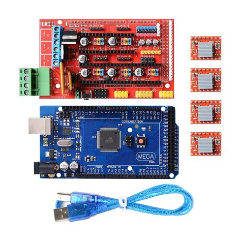 3d Printer Kit Mega 2560 Board Ramps 14 4x A4988 For Arduino