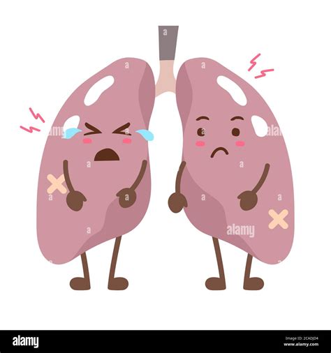 Healthy Lungs And Disease Lungs Vector Illustration Stock Vector Image