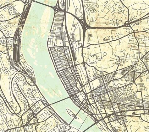 Harrisburg Pa Canvas Print Pennsylvania Vintage Map City Vintage Map