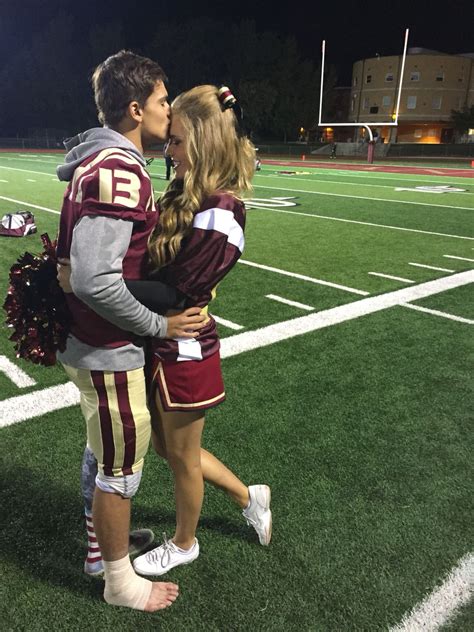 Football And Cheerleader Couple Picture Cute Couples Football Cheer Couples Football