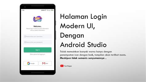 Tutorial Membuat Tampilan Login Modern Ui Dengan Android Studio Youtube