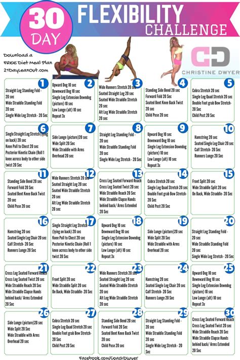 Pin It To Take The Challenge30 Day Challenge30 Day Stretch30 Day Flexibility Challengeprint Off
