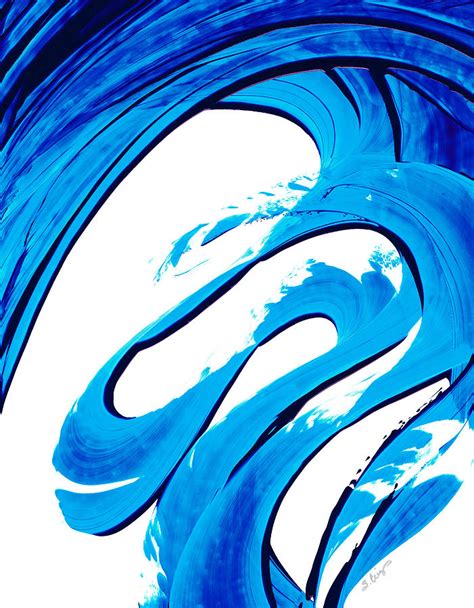 Pure Water 315 Blue Abstract Art By Sharon Cummings Painting By