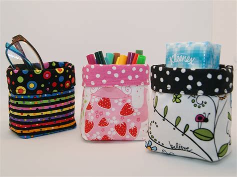 Mini Fabric Basket Handmade Cotton Fabric Container Small | Etsy | Fabric baskets, Handmade, Fabric