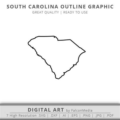 South Carolina Svg South Carolina State Outline Svg South Etsy