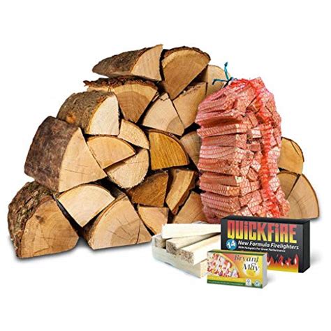 Fire Starter Kit Includes Kiln Dried Hardwood Logs Kiln Dried