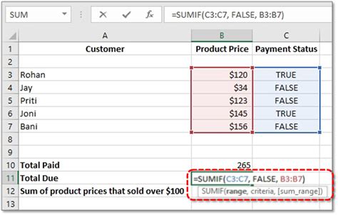 Excel Tips How To Use Sumif Function In Excel With Pictures