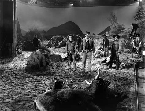 Montgomery Clift And John Wayne Filming A Scene In Red River Westerns