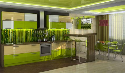 Top lime green decor inspirations are finally here. Grüne Tapete in der Küche (41 Fotos): Design von grünen ...
