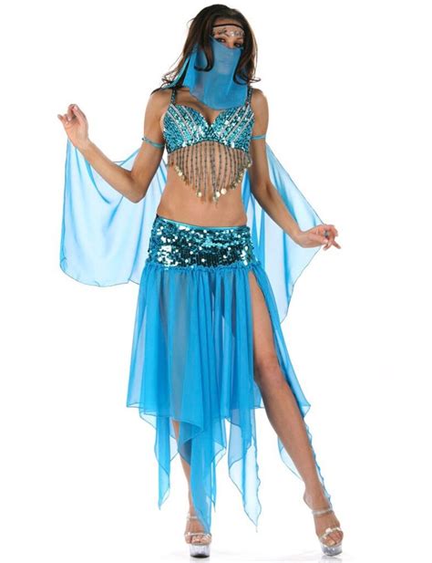 Hot Sale 2017 New Sexy Belly Dance Costume 5pcs Topskirtthongs