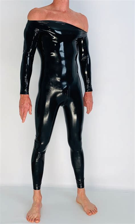 Neck Entry Latex Catsuit 04 Mil 100 Latex Etsy Uk