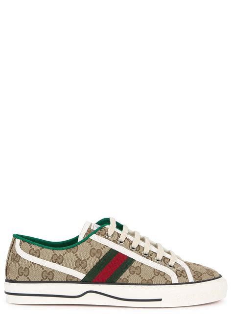 Gucci 1977 Gg Monogrammed Canvas Sneakers In Brown Lyst