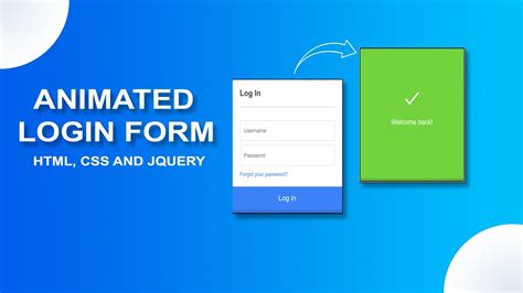 Animated Login Form Login Page Using Html Css And Jquery Youtube