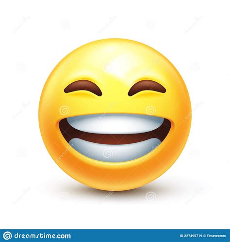 Beaming Emoji With Smiling Eyes Stock Vector Illustration Of