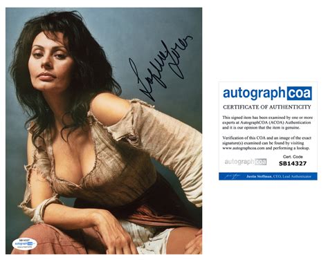 Sophia Loren Sexy Signed Autograph 8x10 Photo Acoa Outlaw Hobbies