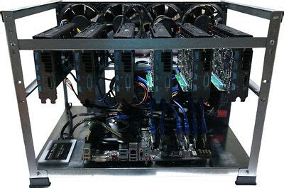 This mining rig's hashrate is more than 600 mh/s and draws only 1400w. MINING RIG KIT Ethereum, Monero (Open Air Case 6 GPU, PSU ...