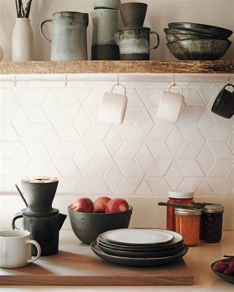 A Handcrafted Home The House Tour Trendy Kitchen Backsplash White