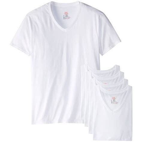 hanes hanes men s best v neck t shirt white x large pack of 6