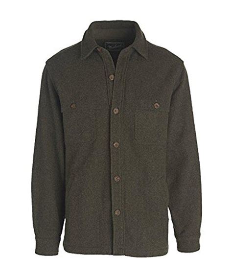 Woolrich Wool Stag Shirt Jacket In Olive Green For Men Lyst