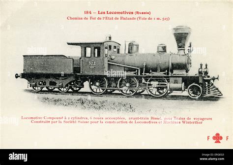 Chemin De Fer Finlandais Locomotive Compound Ch 1900 Construit