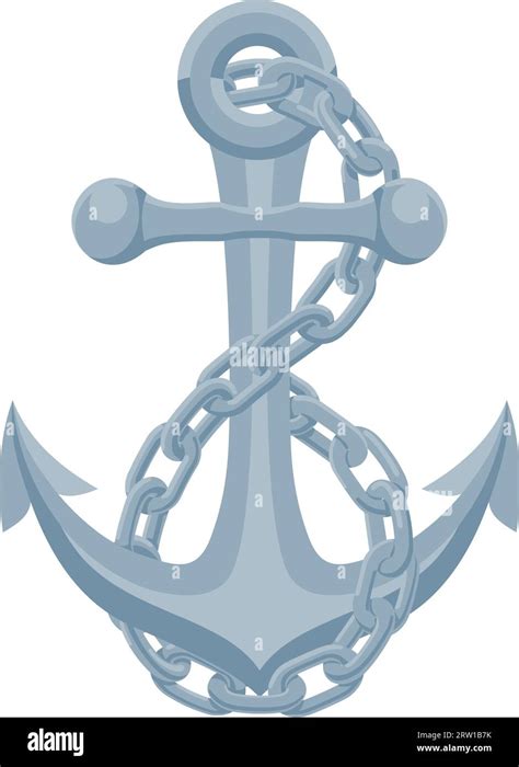 Ship Anchor Boat Chain Nautical Illustration Stock Vector Image And Art