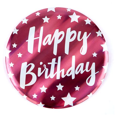 Buy Giant Happy Birthday Badge Red And White Stars For Gbp 099 Card