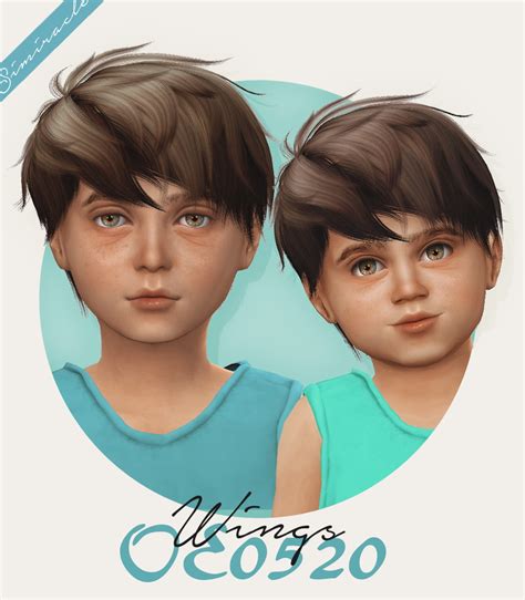Simiracle Wings Oe0520 Hair Retextured Kids Version ~ Sims 4 Hairs